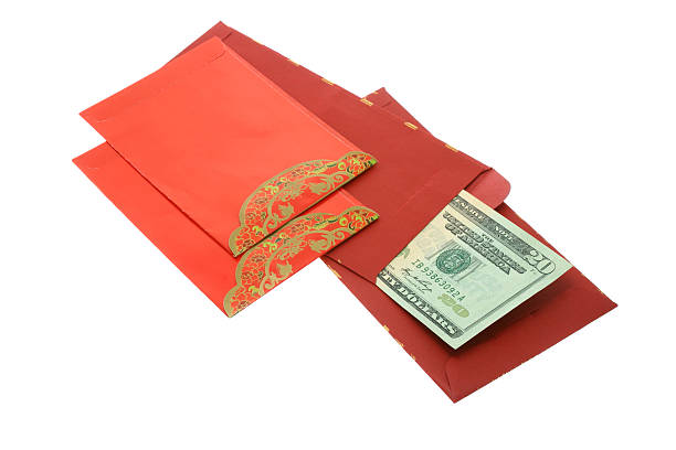 istock Chinese New Year red packets and US dollars 92366484