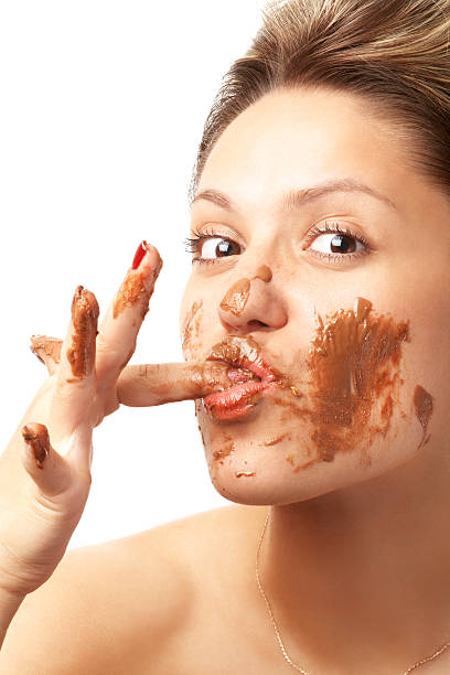 chocolate derretido - fotografia de stock