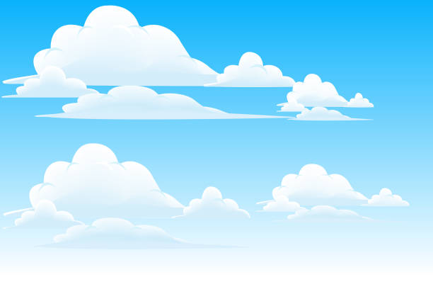 chmury - sky only illustrations stock illustrations