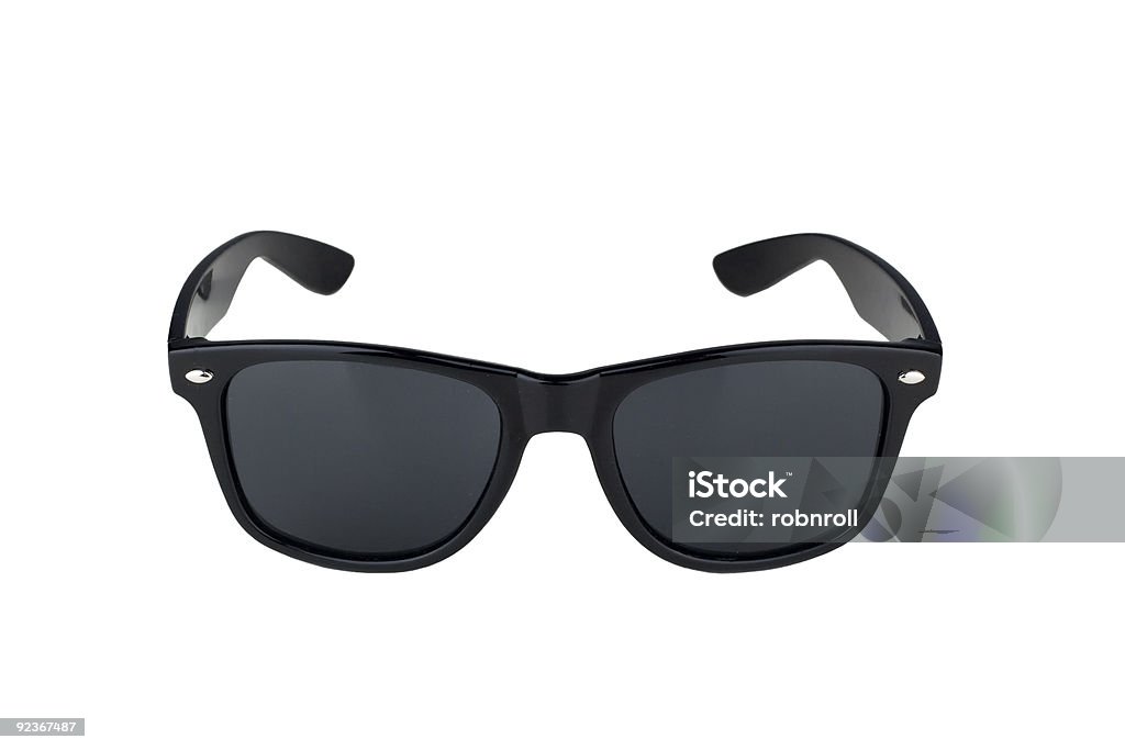 Schwarzer Sonnenbrille isoliert auf weiss - Lizenzfrei Schwarz - Farbe Stock-Foto