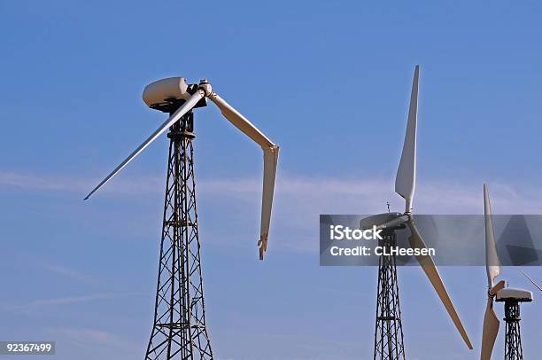 Broken Turbin Row Stock Photo - Download Image Now - Damaged, Wind Power, Blade