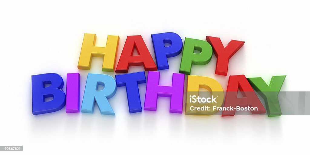 Feliz aniversário - Foto de stock de Alfabeto Ímã royalty-free