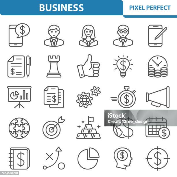 Business Icons Stock Illustration - Download Image Now - Financial Advisor, Icon Symbol, Light Bulb