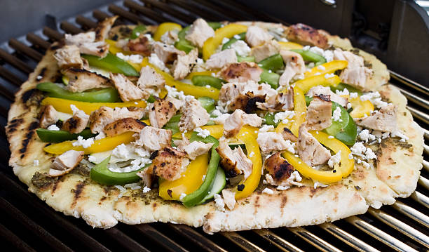 istock Gourmet Barbecued Pizza - Mediterranean Style 92368186