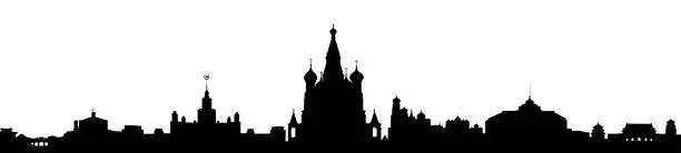 Vector illustration of Moscow - stock vector