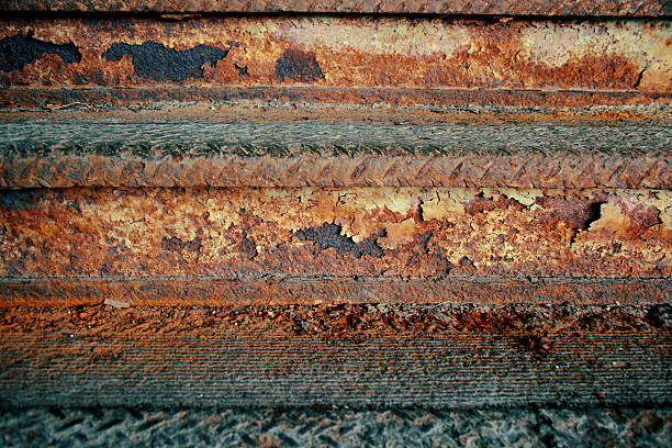 rusty steps stock photo