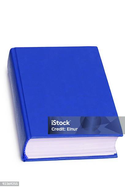 Foto de Blue Livro Isolado No Fundo Branco e mais fotos de stock de Aprender - Aprender, Azul, Branco