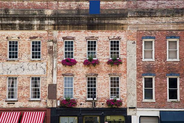 Savannah, Georgia historic buildings stock photo
