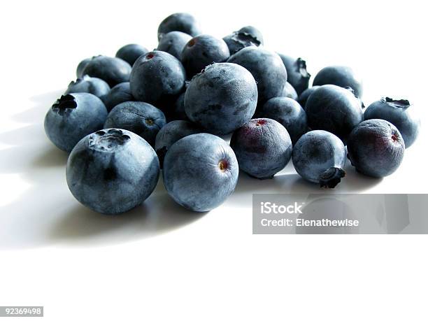 Blueberries On White Stock Photo - Download Image Now - Berry Fruit, Blue, Blueberry