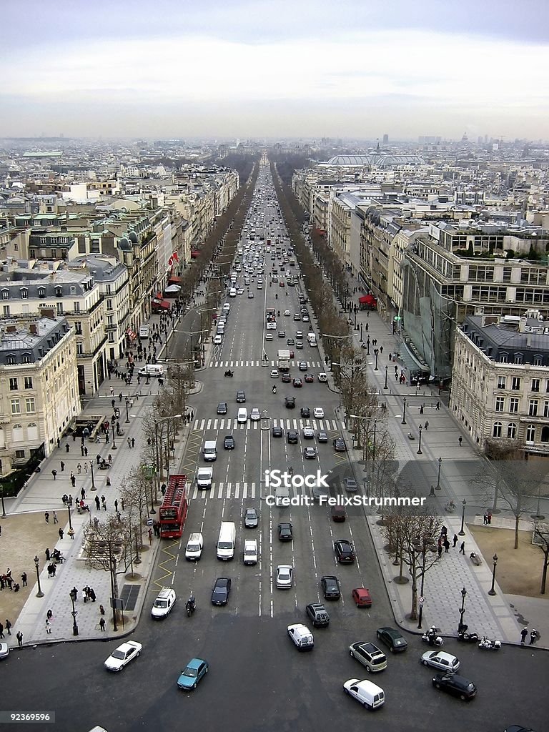 Champs Elysées Paris  Pedestrian Stock Photo