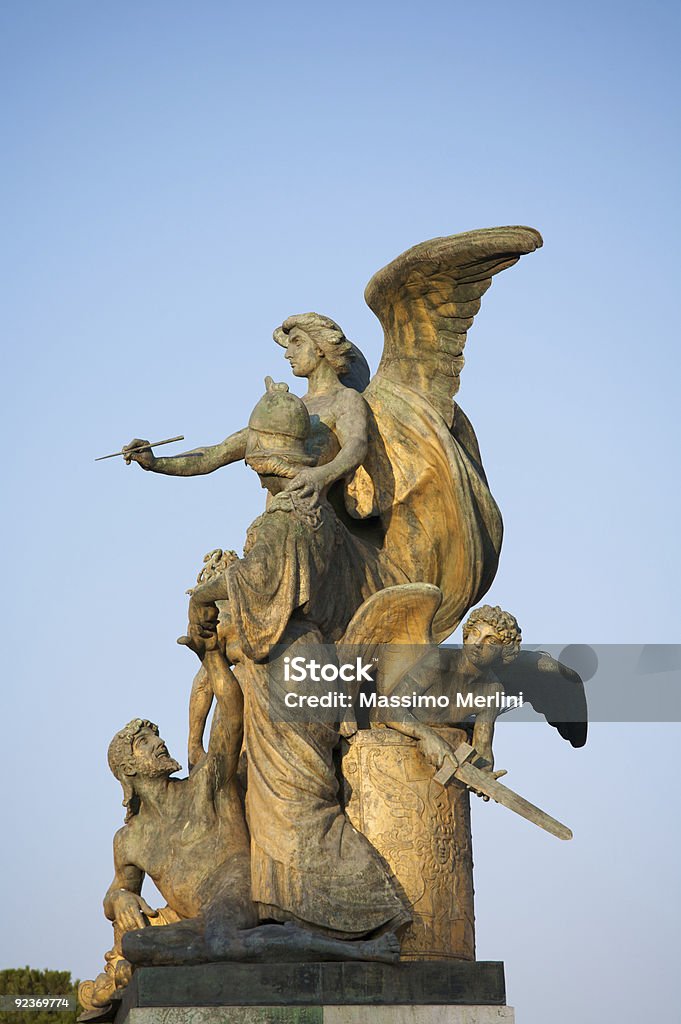 Statua di bronzo - Foto stock royalty-free di Altare Della Patria