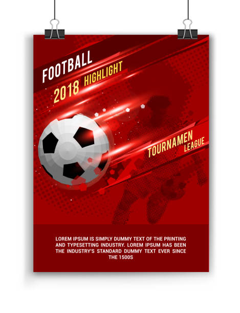 축구 스포츠 브로셔 전단지 디자인 서식 파일 - indonesia football stock illustrations