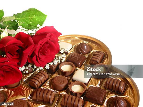 Valentine Cholocate Box Stock Photo - Download Image Now - Chocolate, Flower, Gift Box