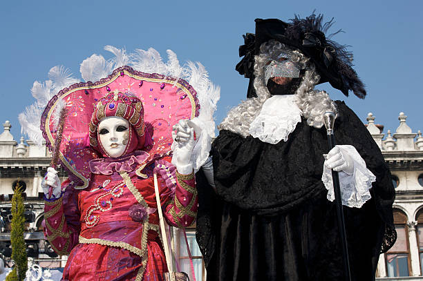 istock Couple of venetian mask 92370272