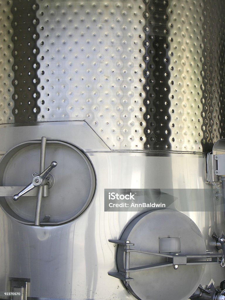 Fermentation tank-Top in ein Weingut in Napa - Lizenzfrei Behälter Stock-Foto