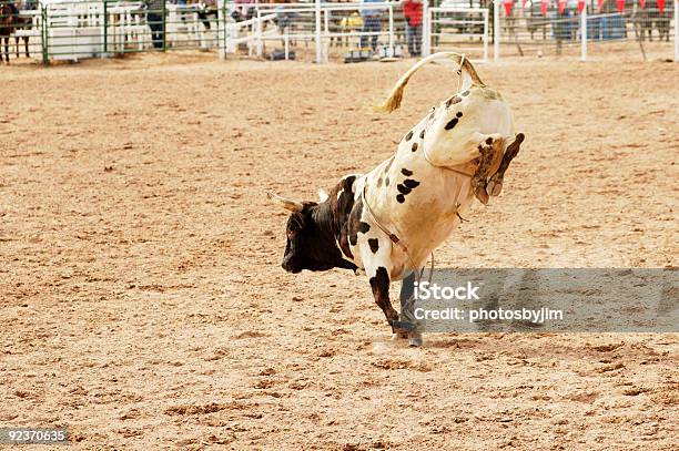 Sgroppando Bull 1 - Fotografie stock e altre immagini di Rodeo - Rodeo, Monta dei tori, Toro - Bovino