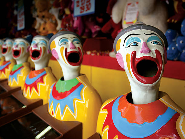 Mouthy clowns  midway fair stock pictures, royalty-free photos & images