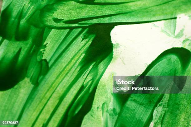 Verde Fundo De Aguarela Brushstroke - Fotografias de stock e mais imagens de Pintar com o Dedo - Pintar com o Dedo, Cor verde, Ninguém