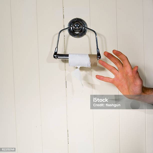 End Of Toliet Roll Stock Photo - Download Image Now - Absence, Adult, Anger