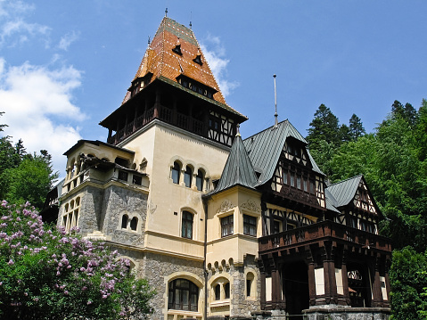 Medieval castle in the woods - Little Peles - Sinaia, Romania