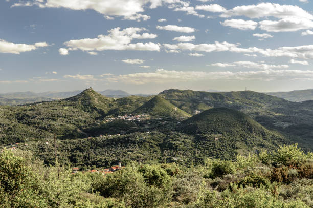 The greek island euboea stock photo