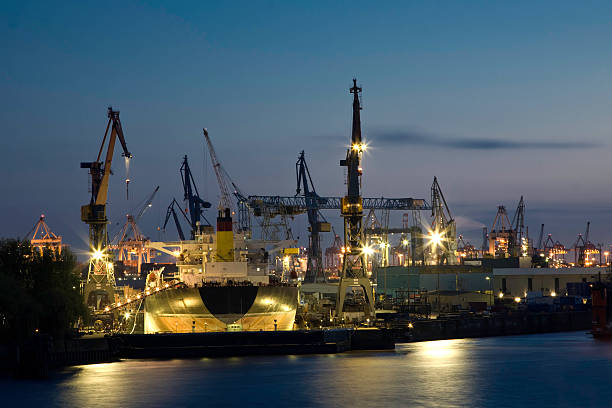 istock docks of Hamburg 92371179