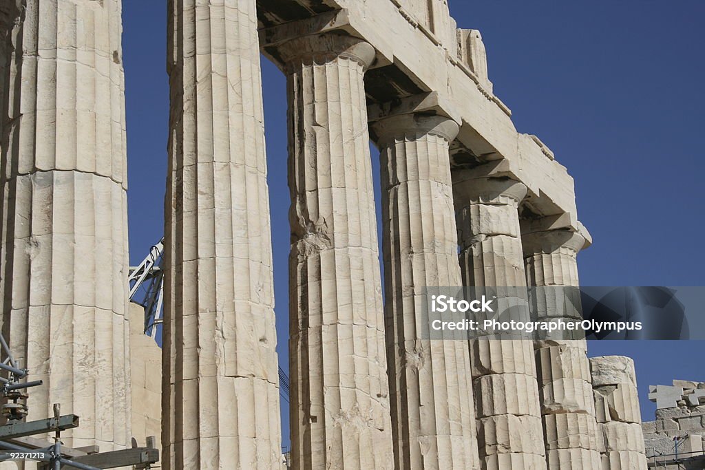 Столбцы Парфенона - Стоковые фото Греция роялти-фри