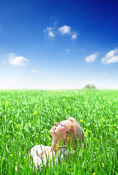 istock Woman in the Grass 92371335