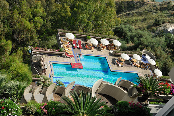 istock Hotel Swimming pool in Taormina 92371385