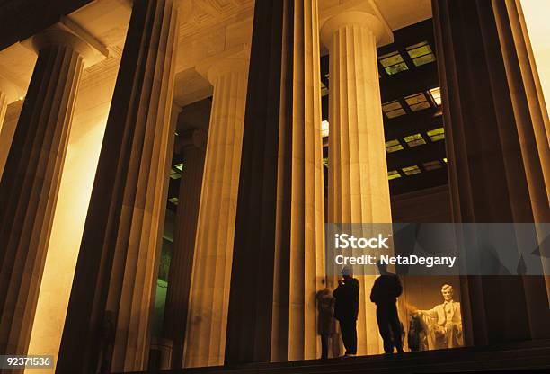 Lincoln Memorial Washington Dc At Night Stock Photo - Download Image Now - Washington DC, Museum, People