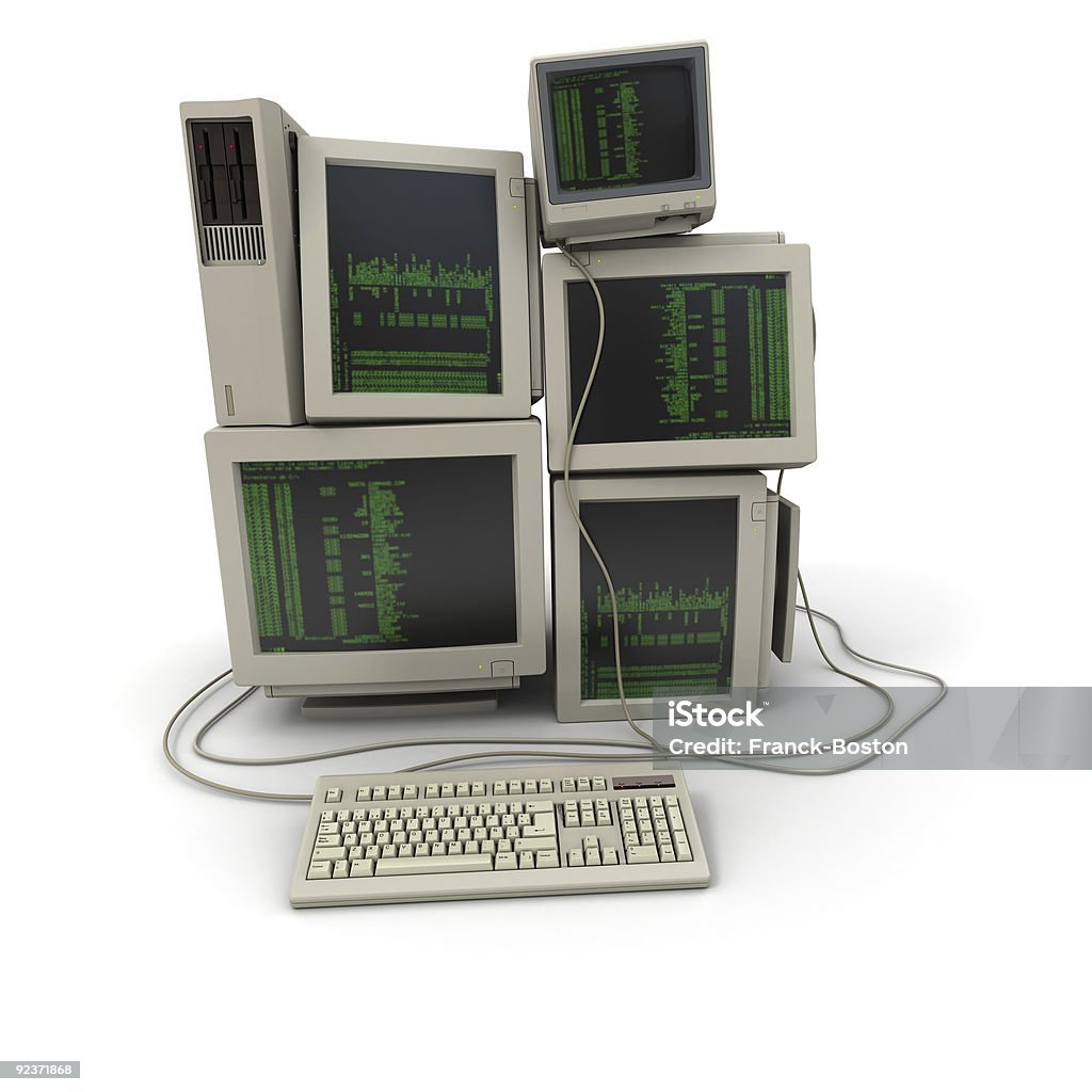 Pilha de computadores vintage - Royalty-free Amontoar Foto de stock