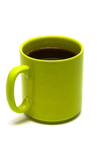 istock Green coffee mug isolated in white 92372085