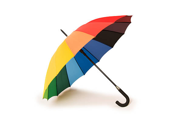 istock Colourful umbrella isolated on the white background 92372149