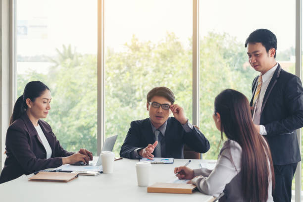 istock Business People Discussing In Office 923732096