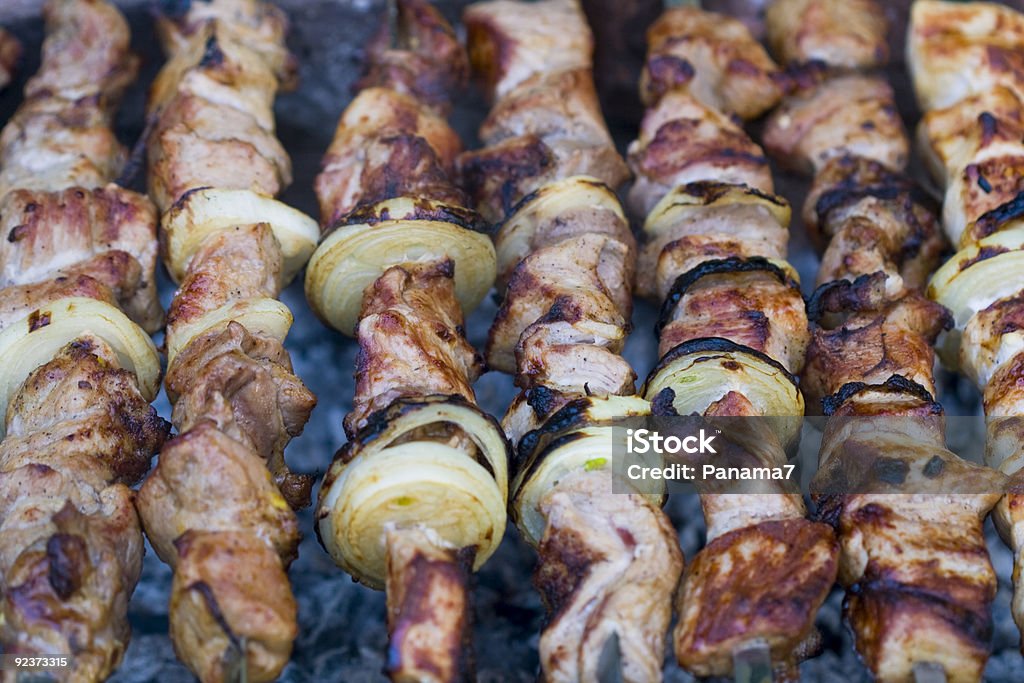 Shashlik da grelha - Royalty-free Ao Ar Livre Foto de stock