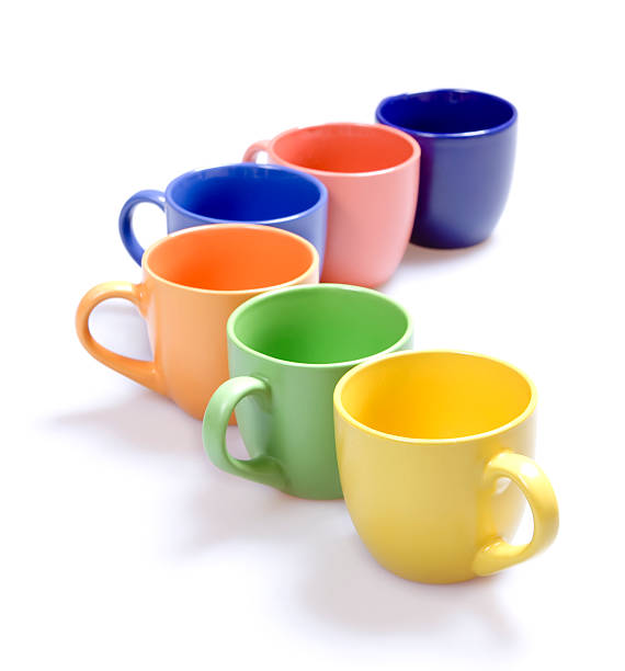 Color cups stock photo