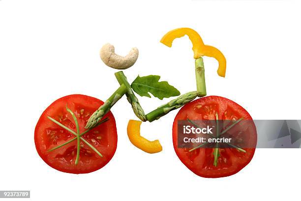 Sliced Vegetables In Form Of A Bicycle Stock Photo - Download Image Now - Asparagus, Bicycle, Cashew