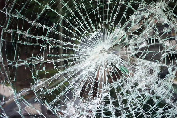 istock Shattered glass from heavy accident 92373920