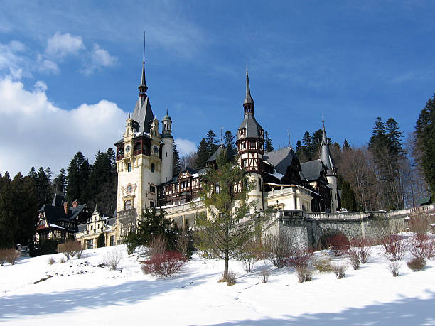 château de sinaïa, roumanie - sinaia photos et images de collection