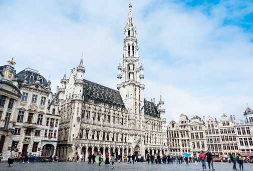 BRUSSELS, BELGIUM - August 27, 2017: Grand Place in Brussels city, Belgium.