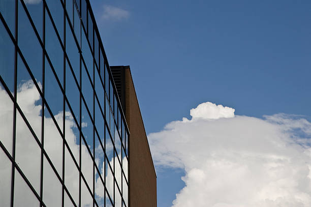 istock Sky and Cloud Reflected in Glass Building, Office, Work Life 92374562
