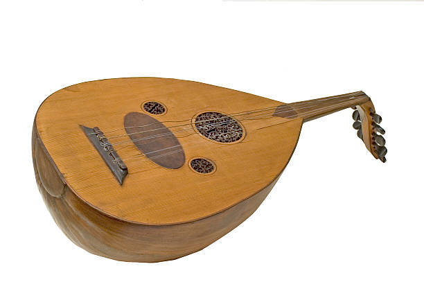 istock An old hand crafted wooden lute with loose strings 92374573