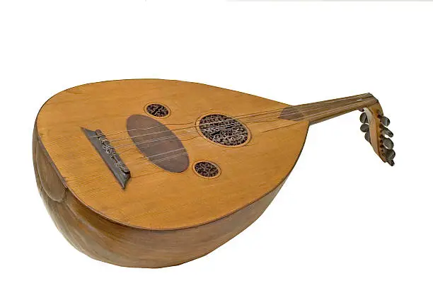 old wooden lute