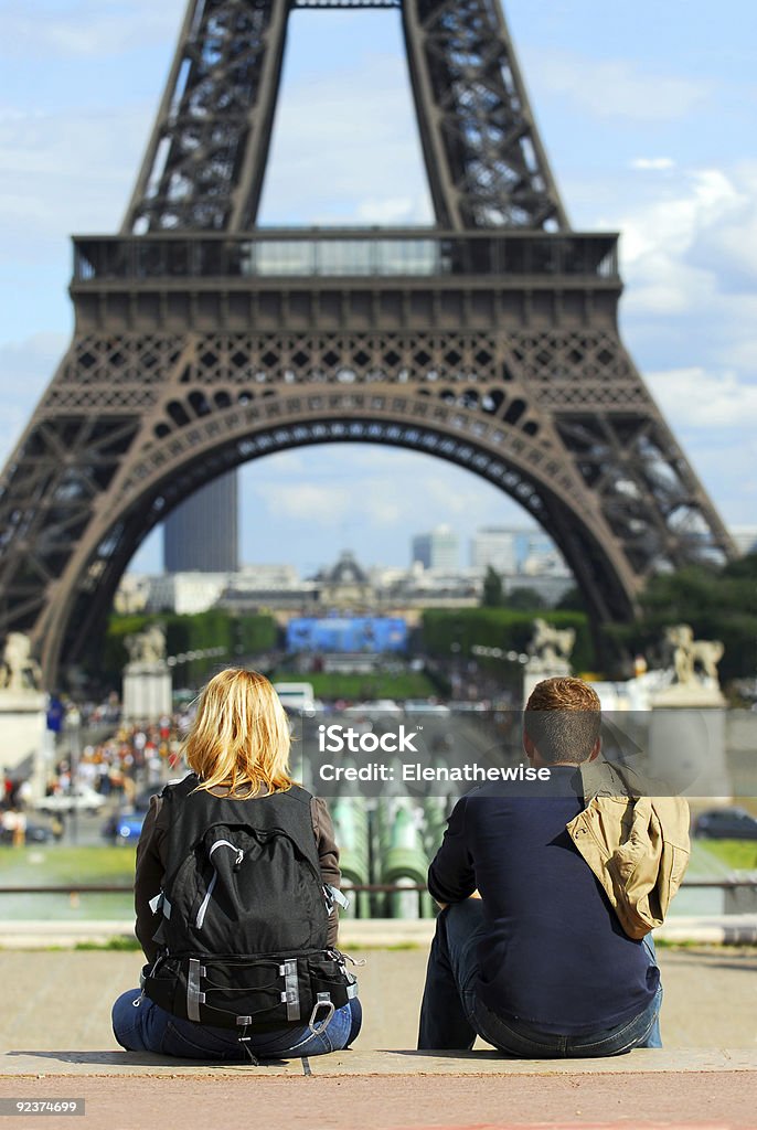 관광객, Eiffel tower - 로열티 프리 에펠탑 스톡 사진