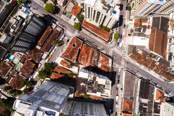 Top view of a Brazilian city