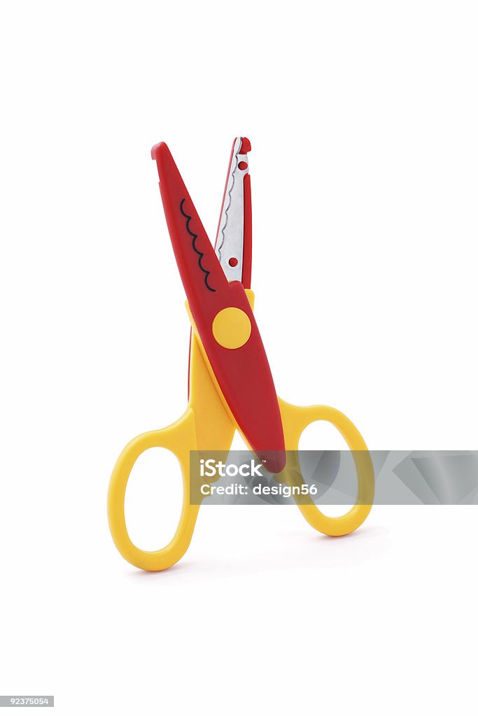 Zigzag scissors  Color Image Stock Photo