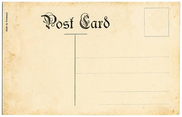 antiguas postal - 1920s style postcard old paper fotografías e imágenes de stock