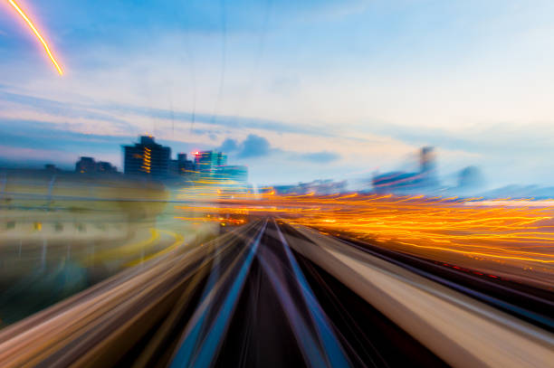 istock Speed motion in urban highway road tunnel 923757344