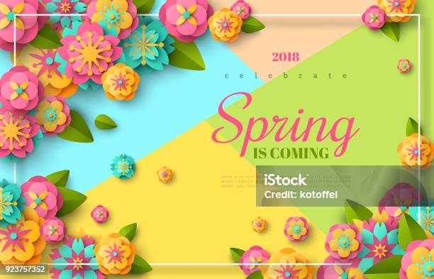 Volantino Di Vendita Primaverile - Immagini vettoriali stock e altre immagini di Primavera - Primavera, Sfondi, Fiore