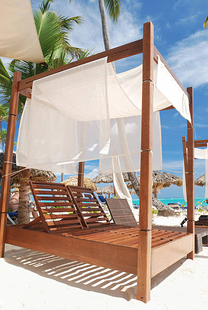 istock Luxury wooden chaise lounge 92375911